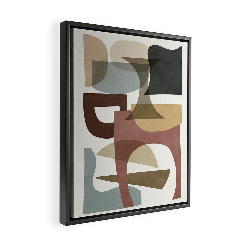 Shapes Modern Framed Canvas Print Gallery Image 2