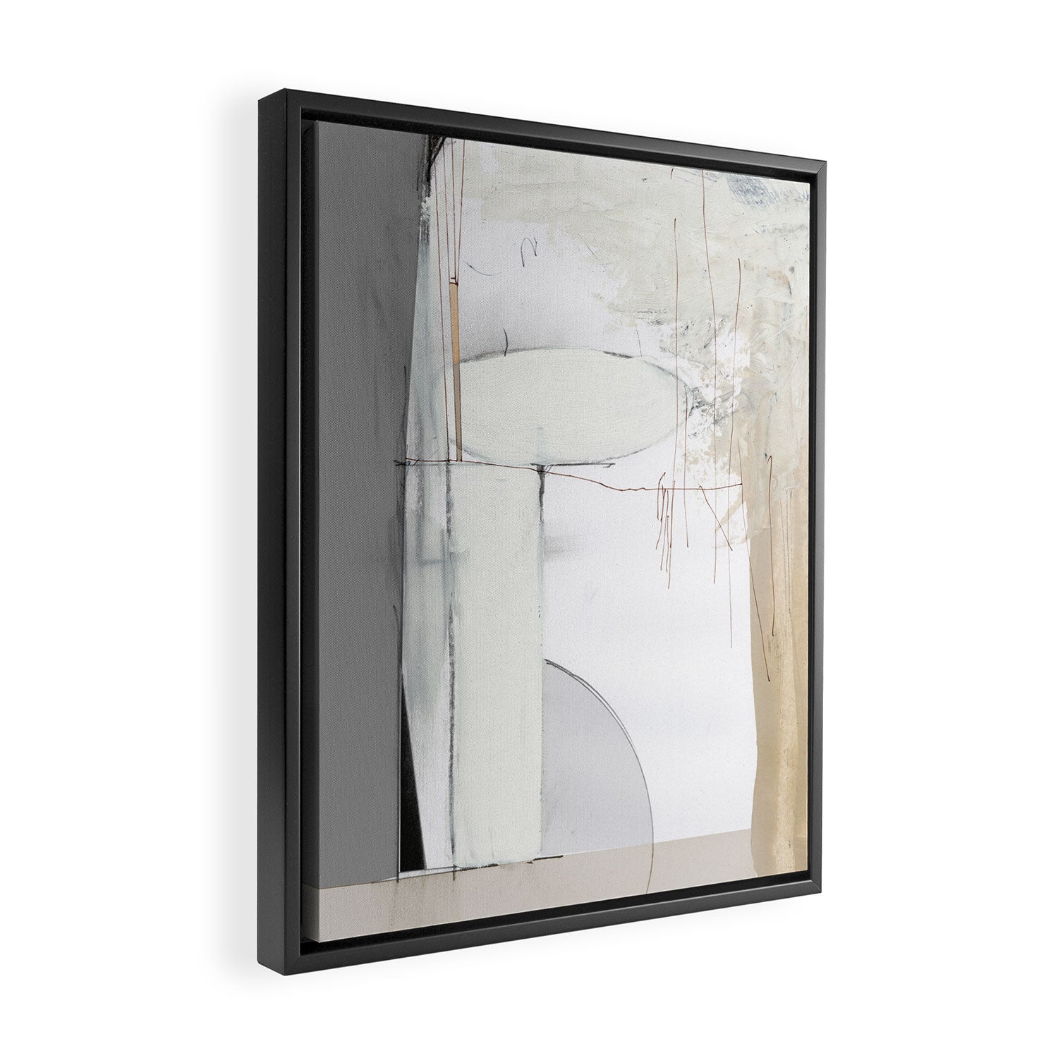 Soft Neutral Framed Canvas Print Gallery Image 2