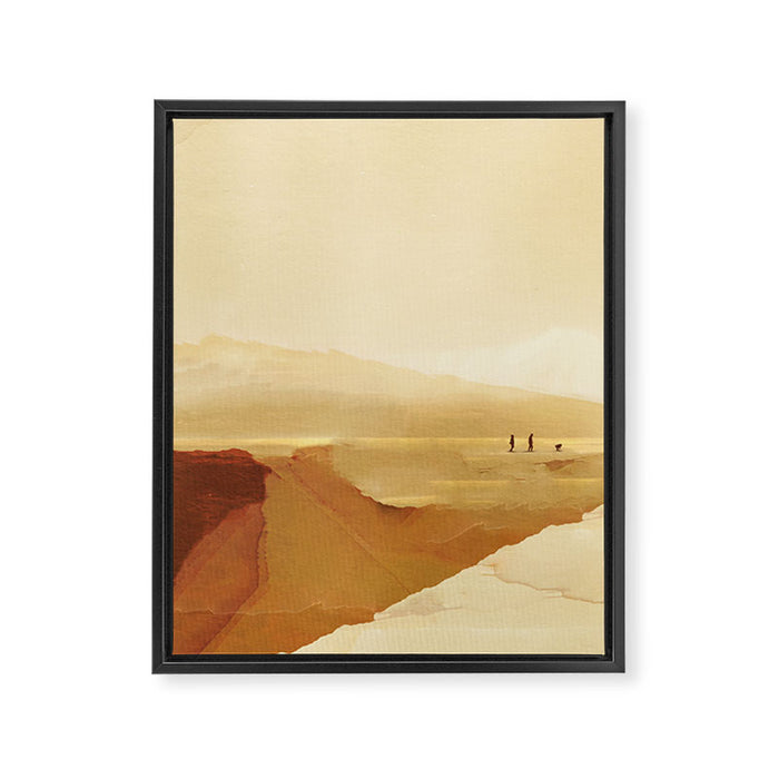 Sunset Walk Framed Canvas Print Gallery Image 1