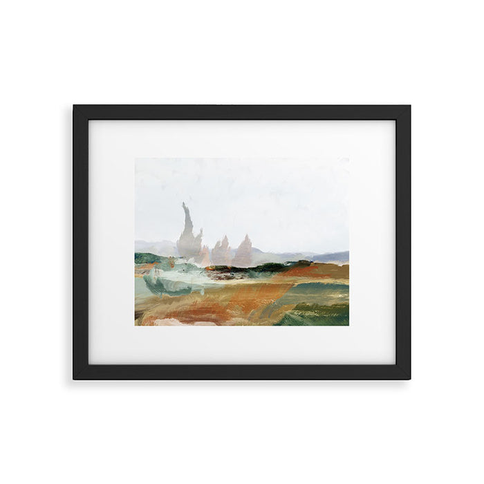 Vintage Abstract Landscape Framed Art Print Gallery Image 1