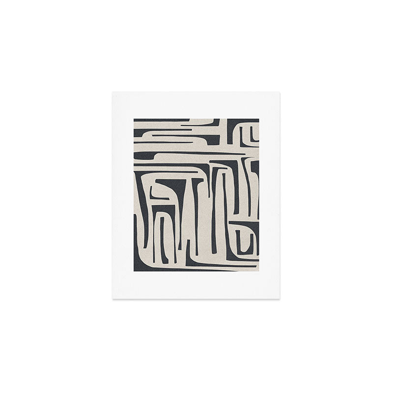 Vintage Cut Out Abstract Art Print Gallery Image 1
