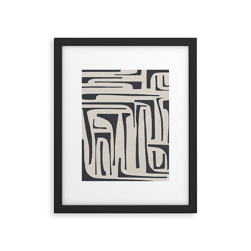 Vintage Cut Out Abstract Framed Art Print Gallery Image 5