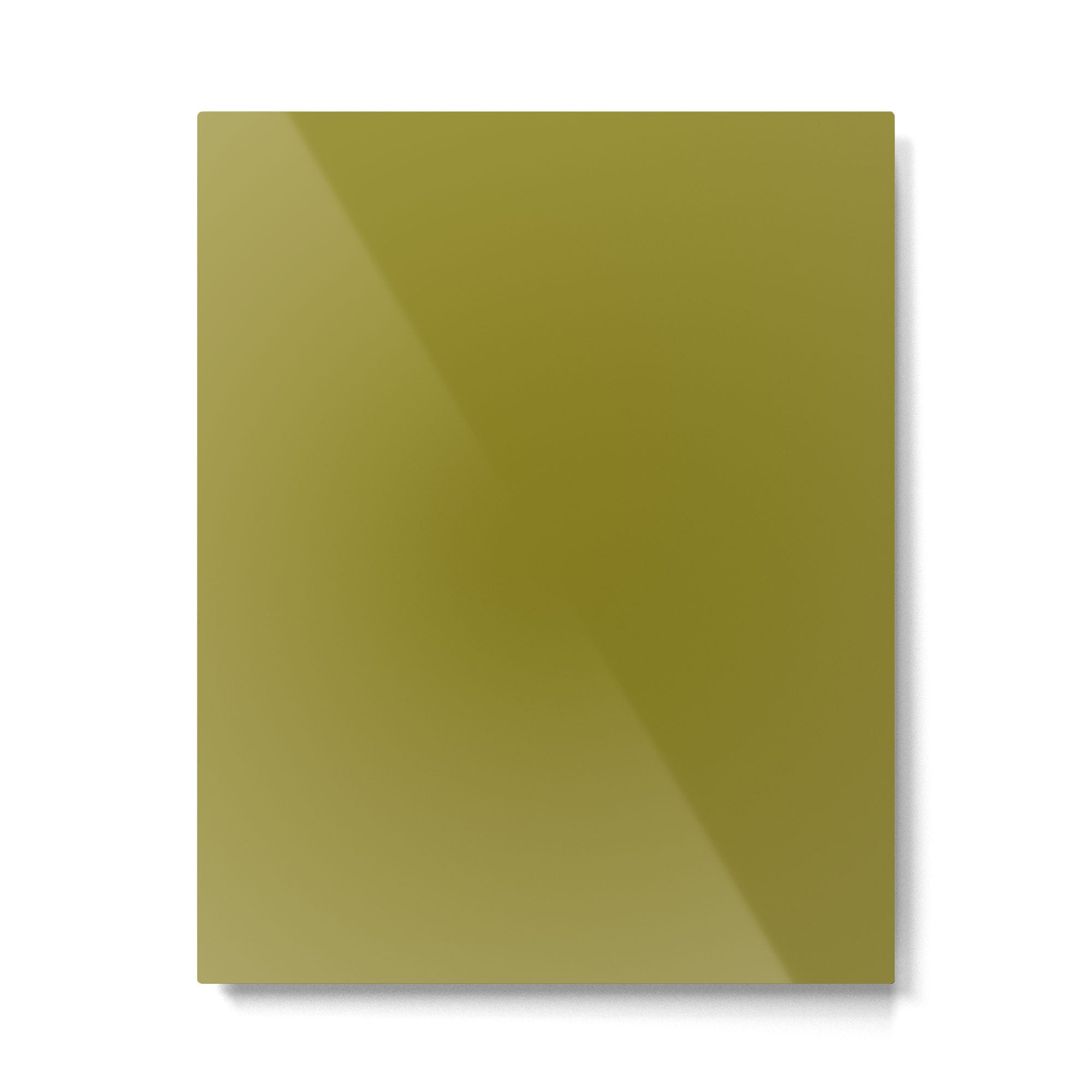 Retro 70s moss green solid Metal Print Gallery Image 6