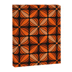 Retro 70s square mod flowers orange brown Canvas Print Gallery Image 8