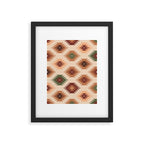 Southwest native Aztec diamonds kilim Framed Art Print Gallery Image 6