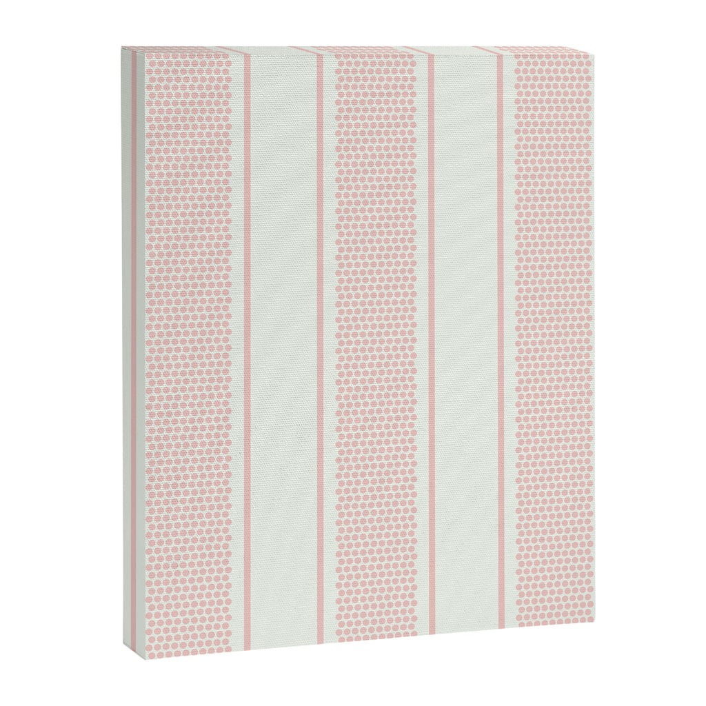 Vintage pastel pink stripes pattern Canvas Print Gallery Image 8