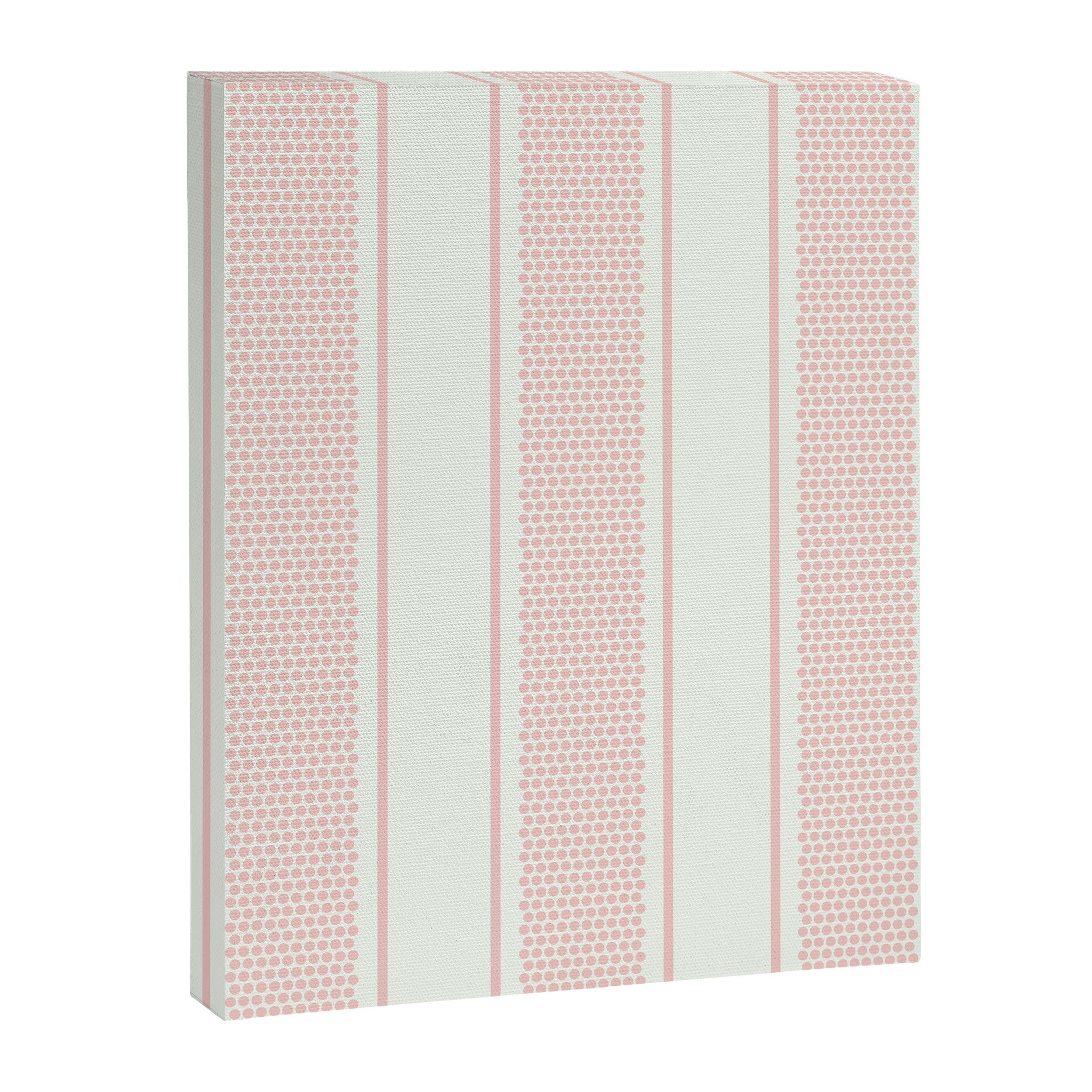Vintage pastel pink stripes pattern Canvas Print Gallery Image 8