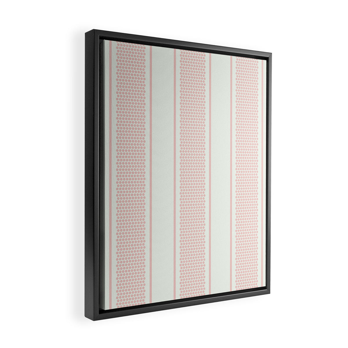 Vintage pastel pink stripes pattern Framed Canvas Print Gallery Image 2