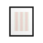 Vintage pastel pink stripes pattern Framed Art Print Gallery Image 6