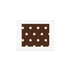 Vintage polka dots baroque brown & cream Art Print Gallery Image 1