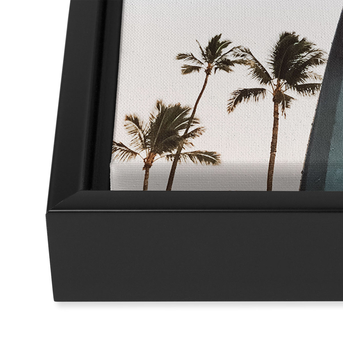 Twin Fin Surfboard Framed Canvas Print Gallery Image 3
