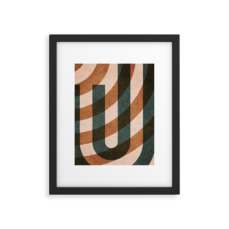 ABSTRACT ALPHABET / Decorative J Framed Art Print Gallery Image 5