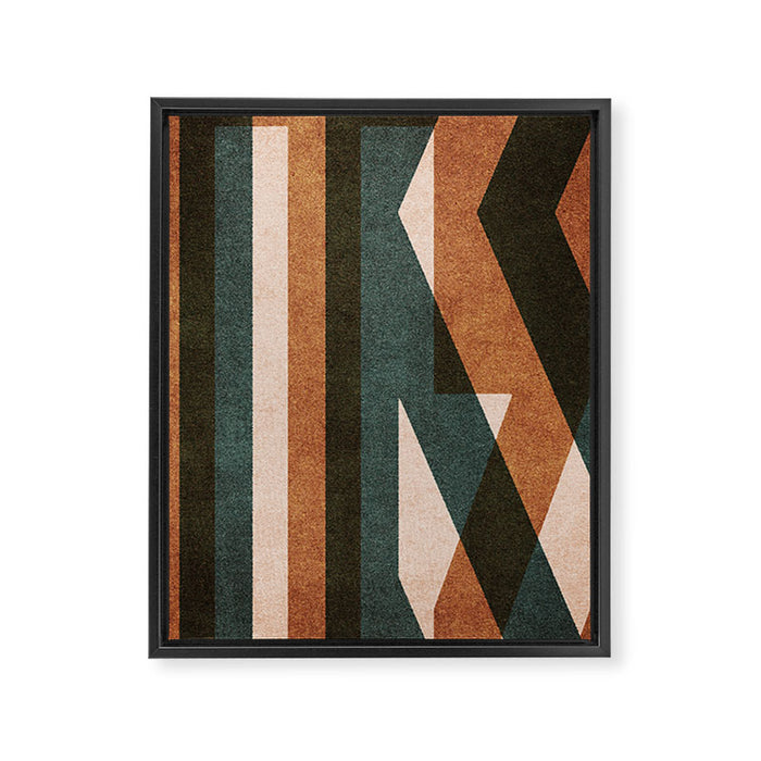 ABSTRACT ALPHABET / Decorative K Framed Canvas Print Gallery Image 1
