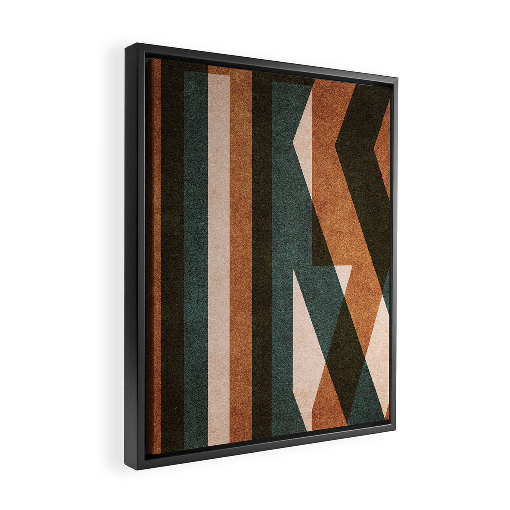 ABSTRACT ALPHABET / Decorative K Framed Canvas Print Gallery Image 2