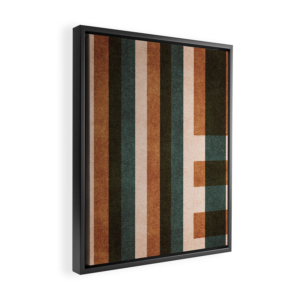 ABSTRACT ALPHABET / Decorative L Framed Canvas Print Gallery Image 2