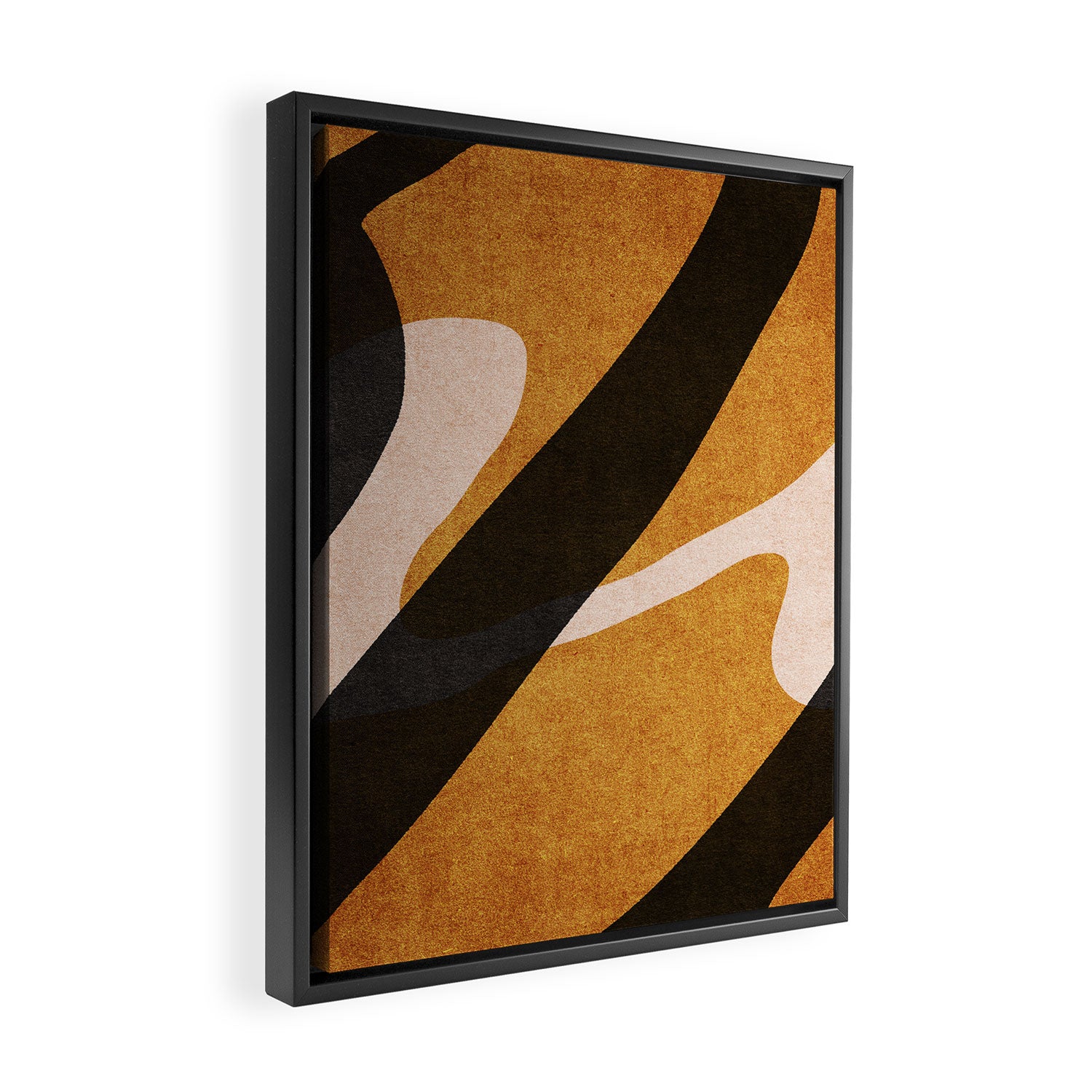 ABSTRACT ALPHABET / Script U Framed Canvas Print Gallery Image 2