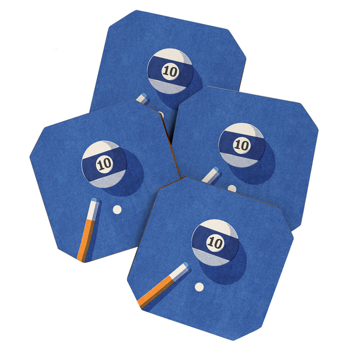 BALLS / Billiards - ball 10 I Coaster Gallery Image 1