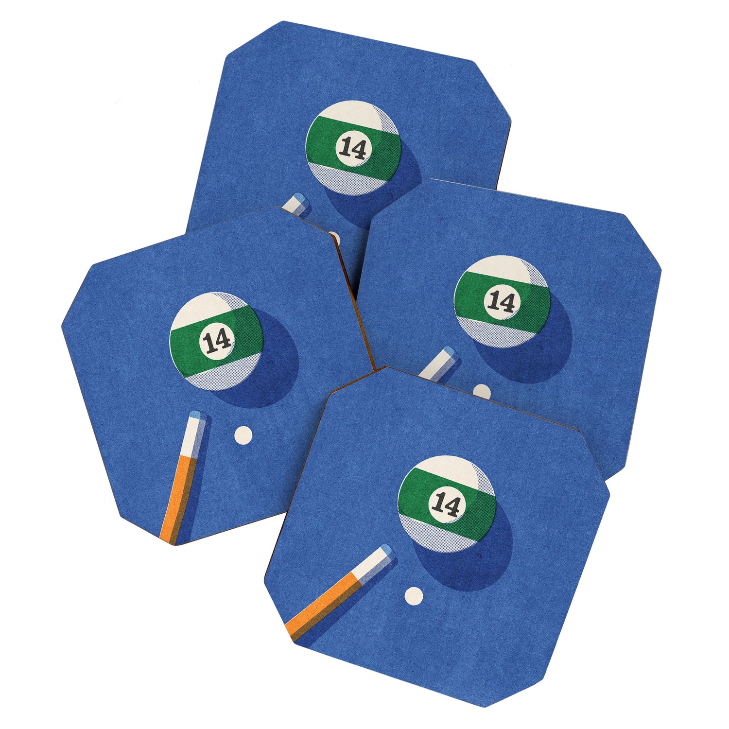 BALLS / Billiards - ball 14 I Coaster Gallery Image 1