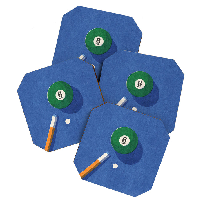 BALLS / Billiards - ball 6 I Coaster Gallery Image 1
