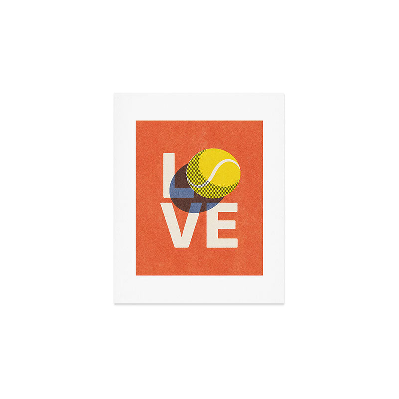 BALLS - Love Tennis - Clay Court Art Print Gallery Image 1