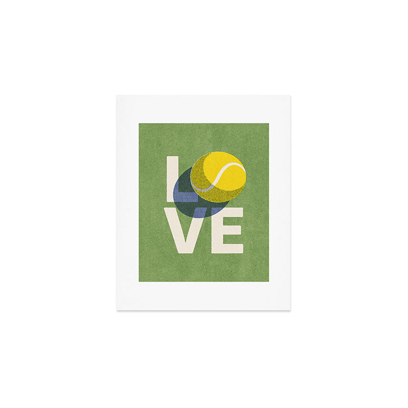 BALLS - Love Tennis - Grass Court Art Print Gallery Image 1
