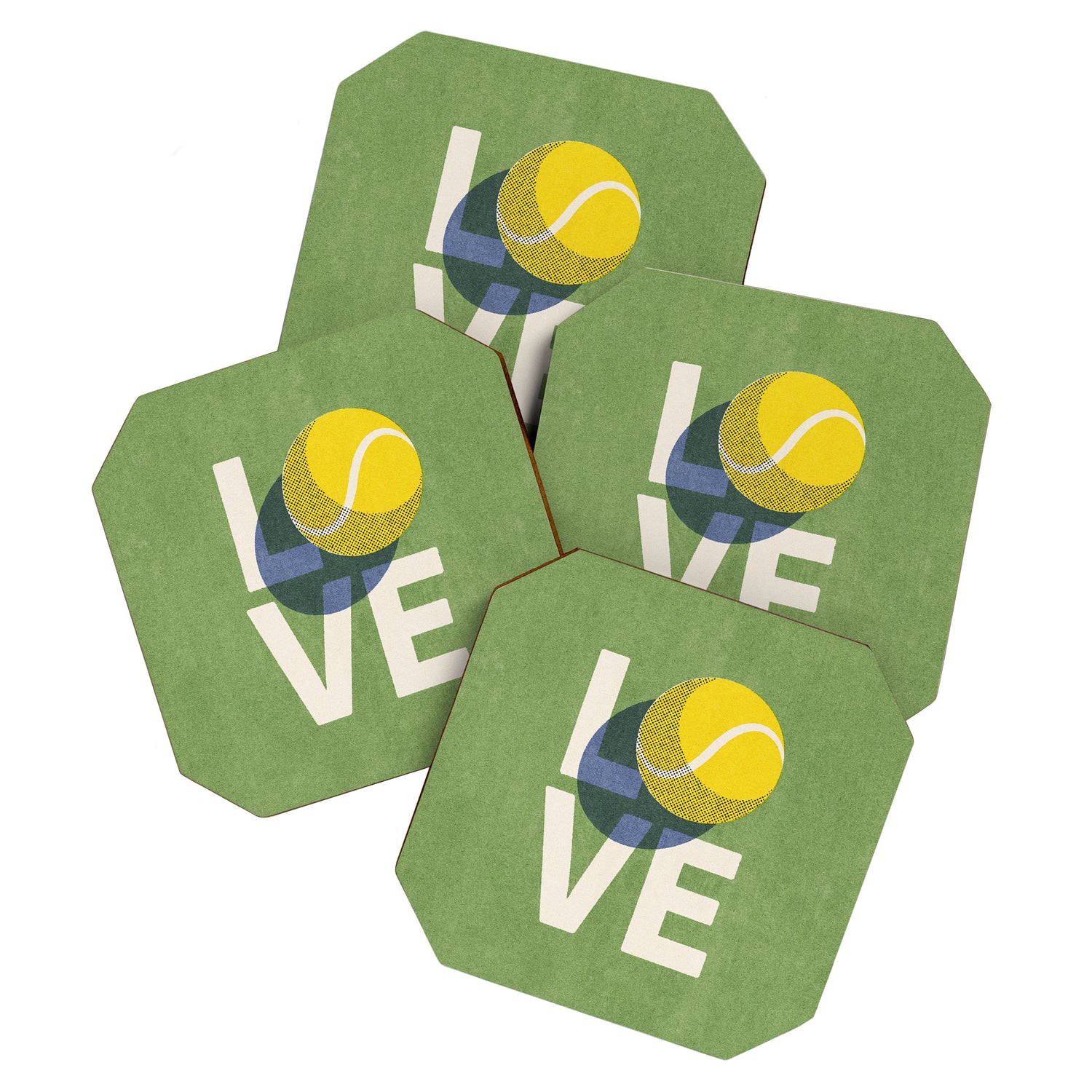 BALLS - Love Tennis - Grass Court Coaster Gallery Image 1