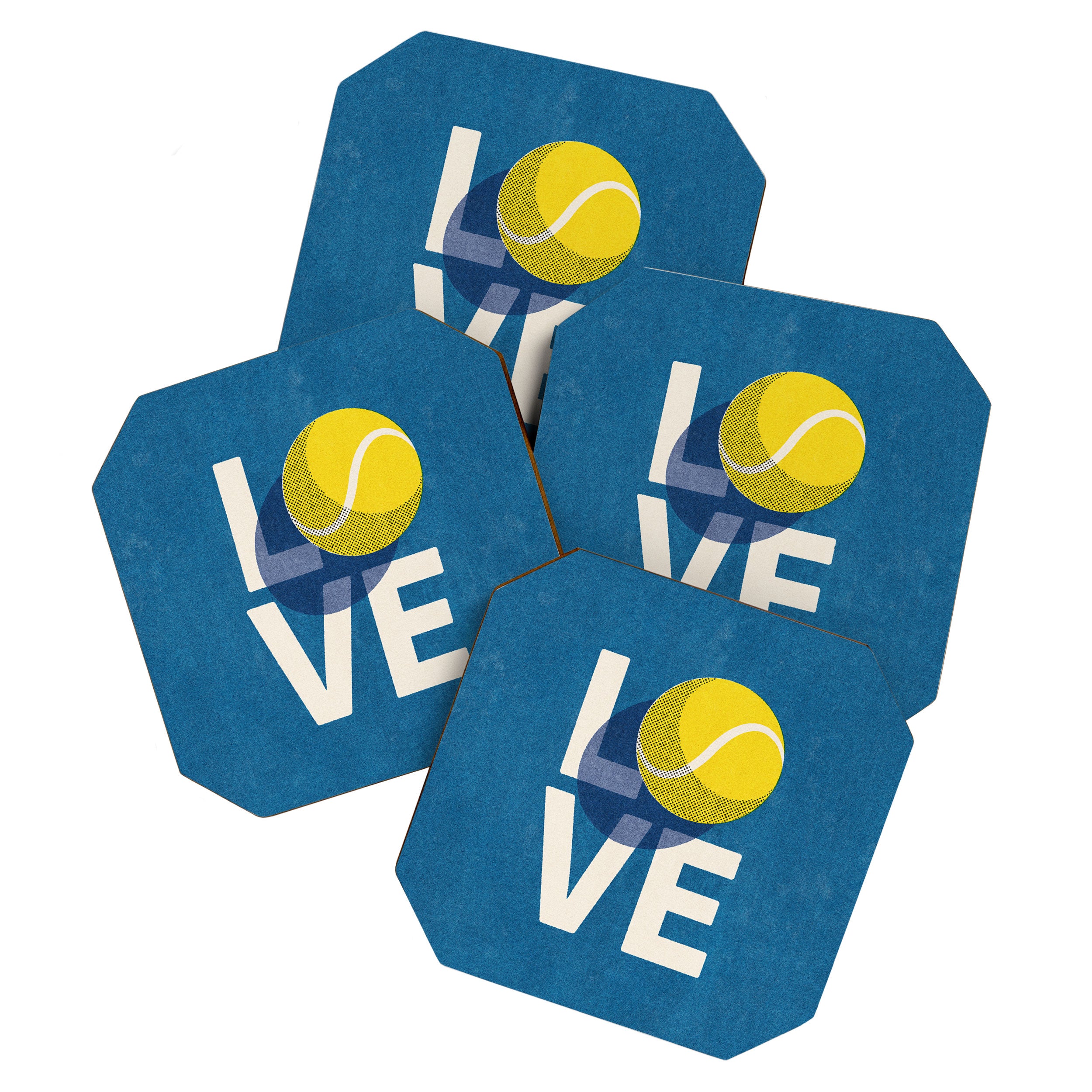 BALLS - Love Tennis - Hard Court Coaster Gallery Image 1