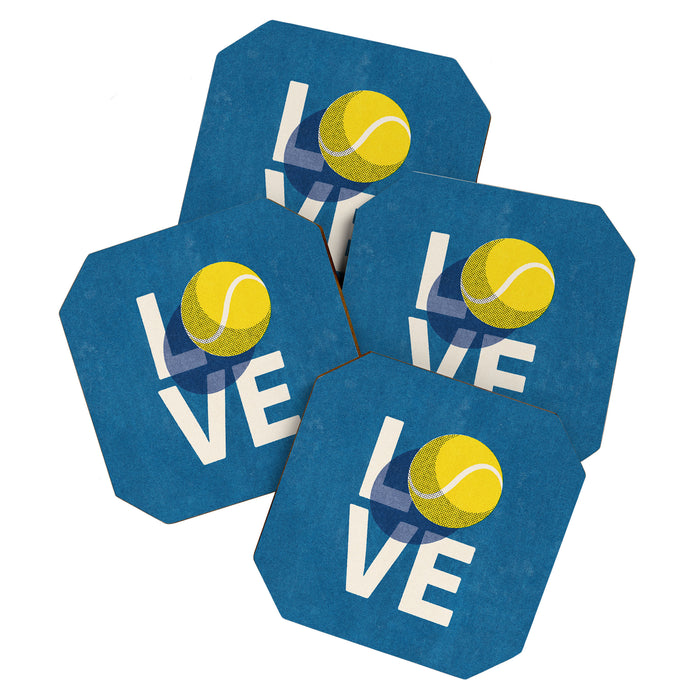 BALLS - Love Tennis - Hard Court Coaster Gallery Image 1