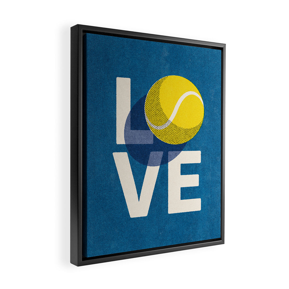 BALLS - Love Tennis - Hard Court Framed Canvas Print Gallery Image 2