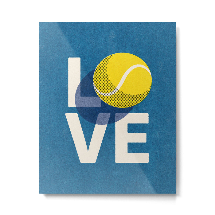 BALLS - Love Tennis - Hard Court Metal Print Gallery Image 1
