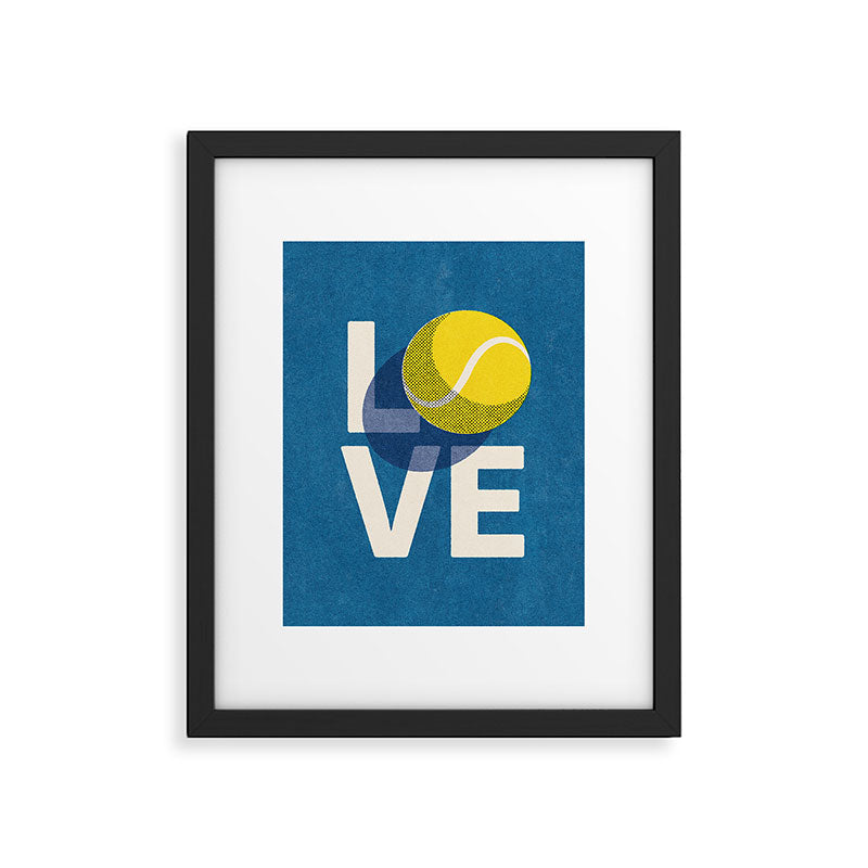 BALLS - Love Tennis - Hard Court Framed Art Print Gallery Image 4