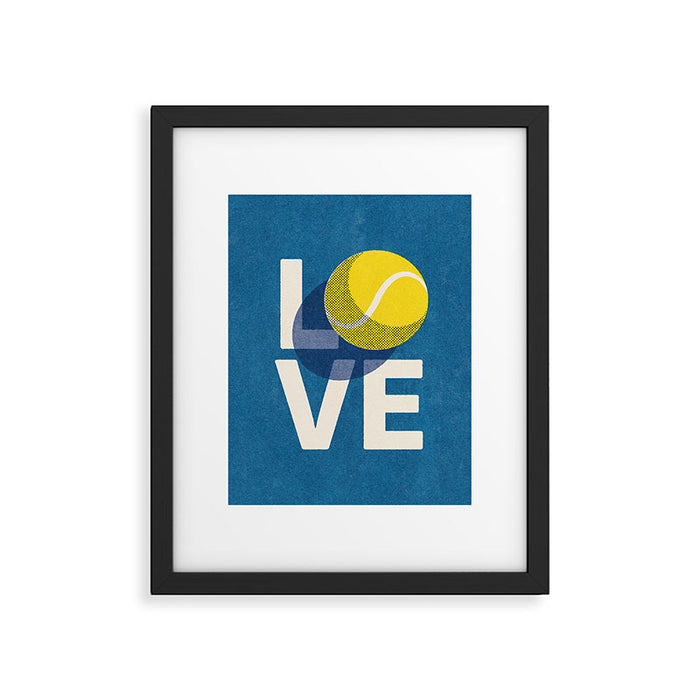 BALLS - Love Tennis - Hard Court Framed Art Print Gallery Image 1
