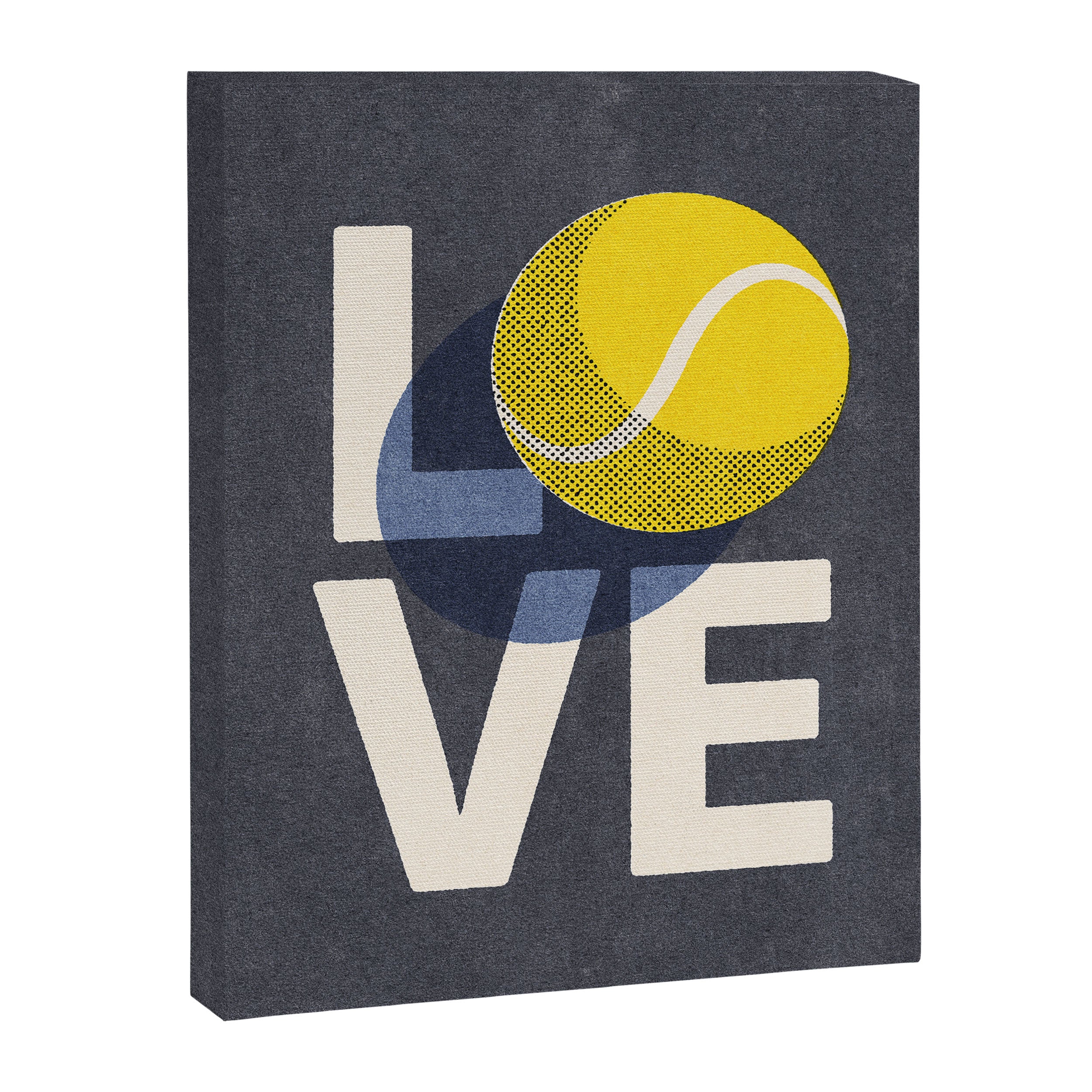 BALLS - Love Tennis - Indigo Canvas Print Gallery Image 3