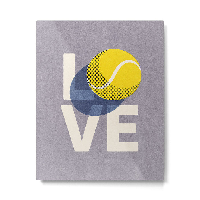 BALLS - Love Tennis - Lavender Metal Print Gallery Image 1