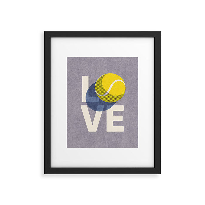 BALLS - Love Tennis - Lavender Framed Art Print Gallery Image 1