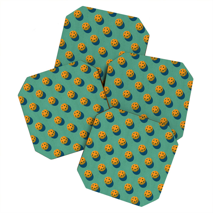 BALLS Pickleball - pattern Coaster Gallery Image 1
