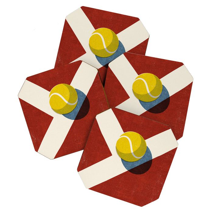 BALLS / Tennis (Clay Court) Coaster Gallery Image 1