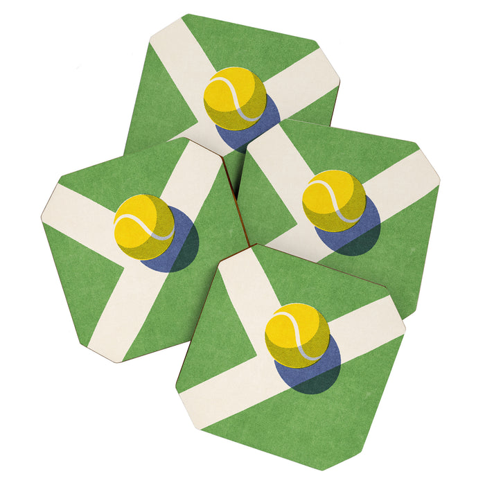 BALLS / Tennis - grass court I Coaster Gallery Image 1