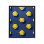 BALLS Tennis - hard court - pattern Framed Canvas Print Gallery Image 6