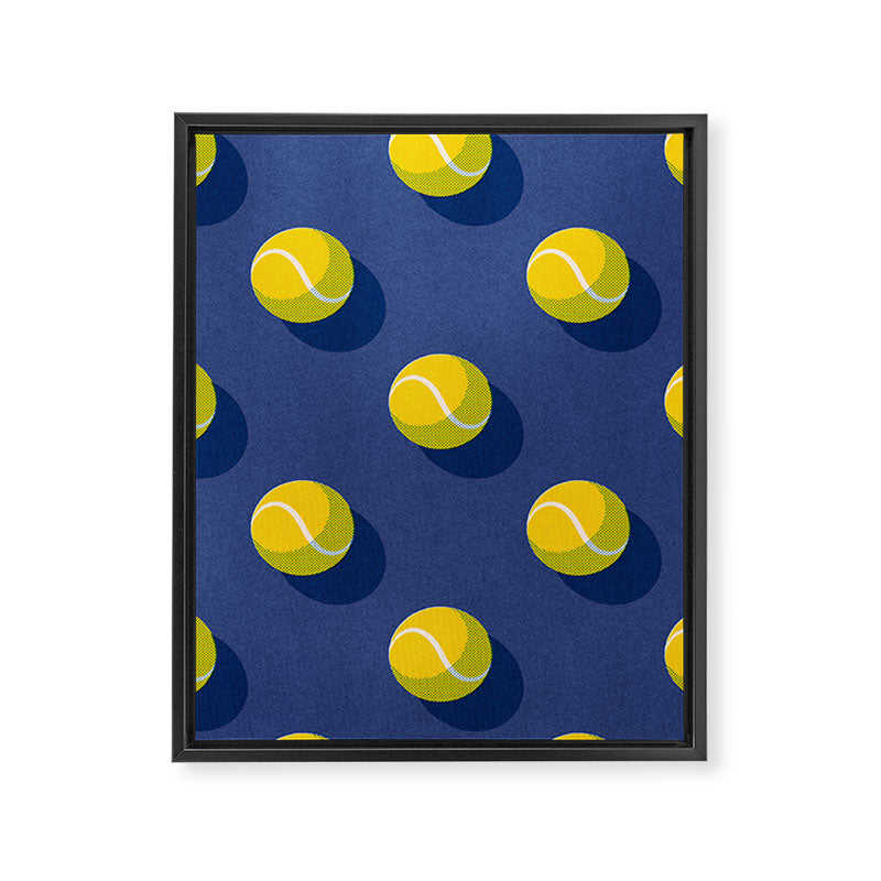 BALLS Tennis - hard court - pattern Framed Canvas Print Gallery Image 6