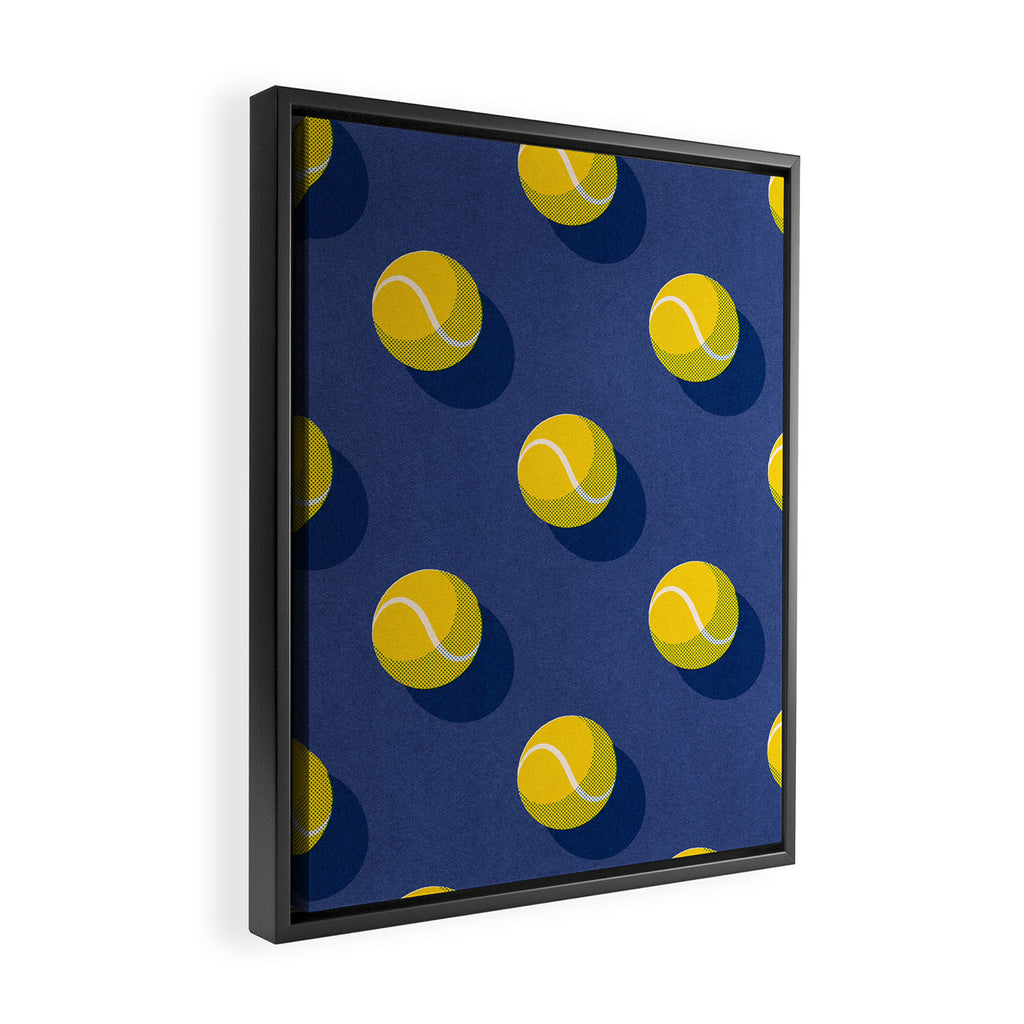 BALLS Tennis - hard court - pattern Framed Canvas Print Gallery Image 2
