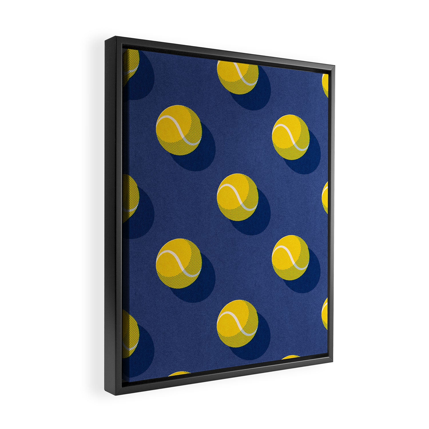 BALLS Tennis - hard court - pattern Framed Canvas Print Gallery Image 2