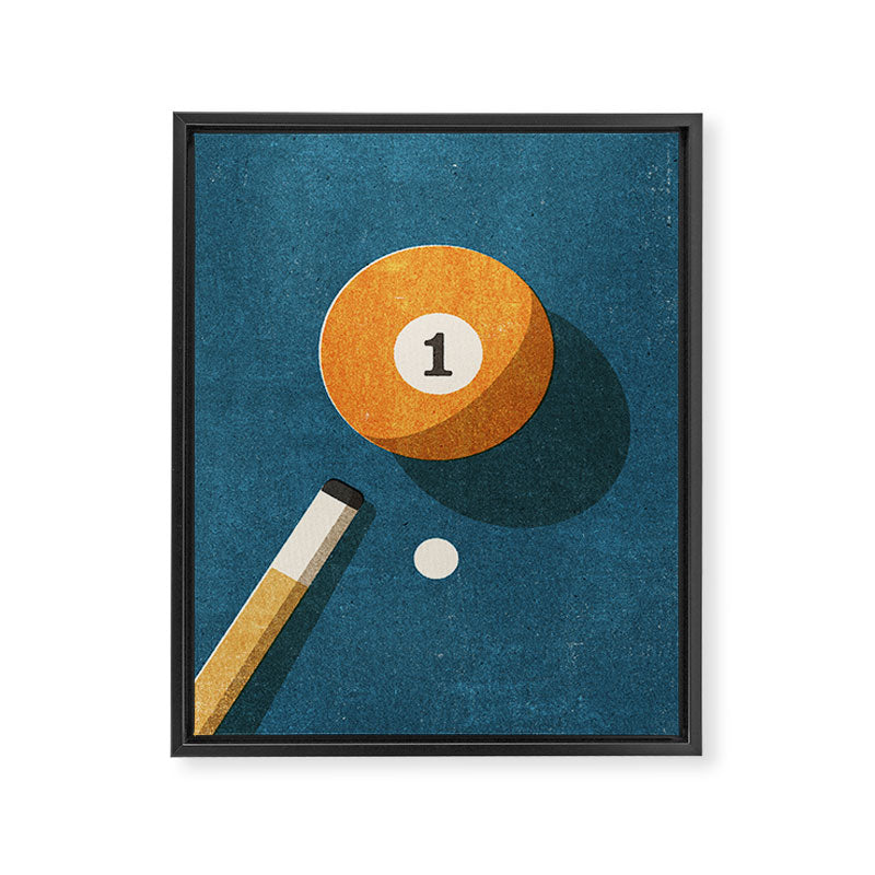 BILLIARDS / Ball 1 Framed Canvas Print Gallery Image 6