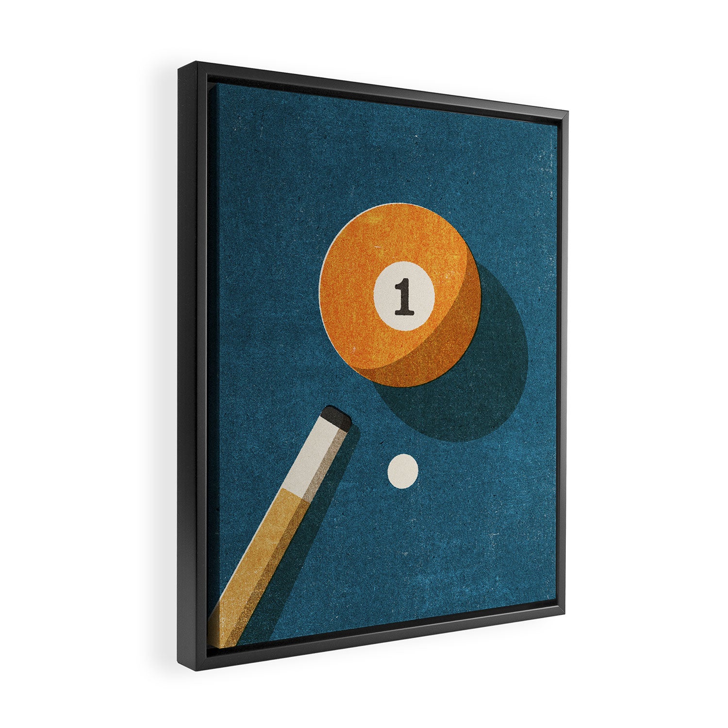 BILLIARDS / Ball 1 Framed Canvas Print Gallery Image 2