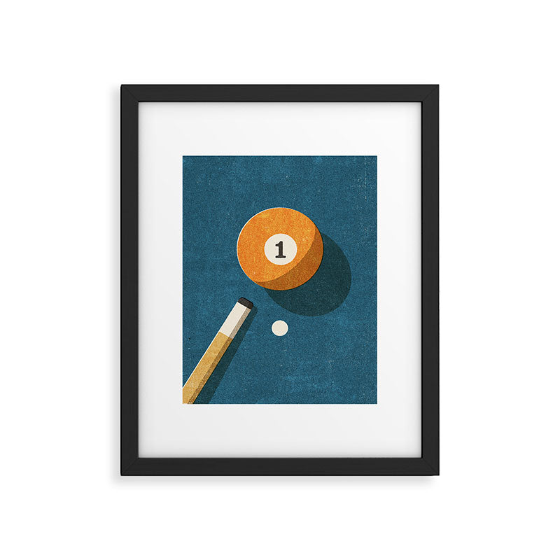 BILLIARDS / Ball 1 Framed Art Print Gallery Image 5