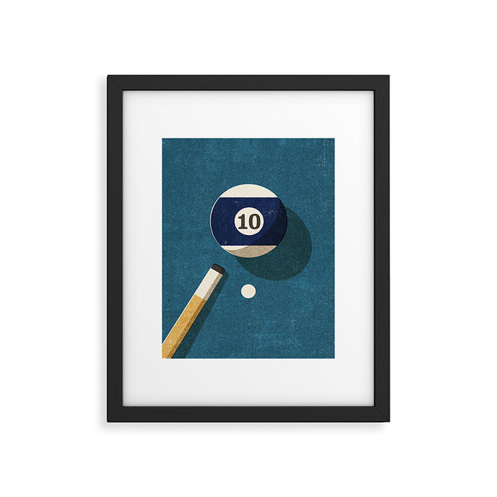 BILLIARDS / Ball 10 Framed Art Print Gallery Image 1