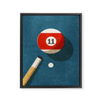 BILLIARDS / Ball 11 Framed Canvas Print Gallery Image 6