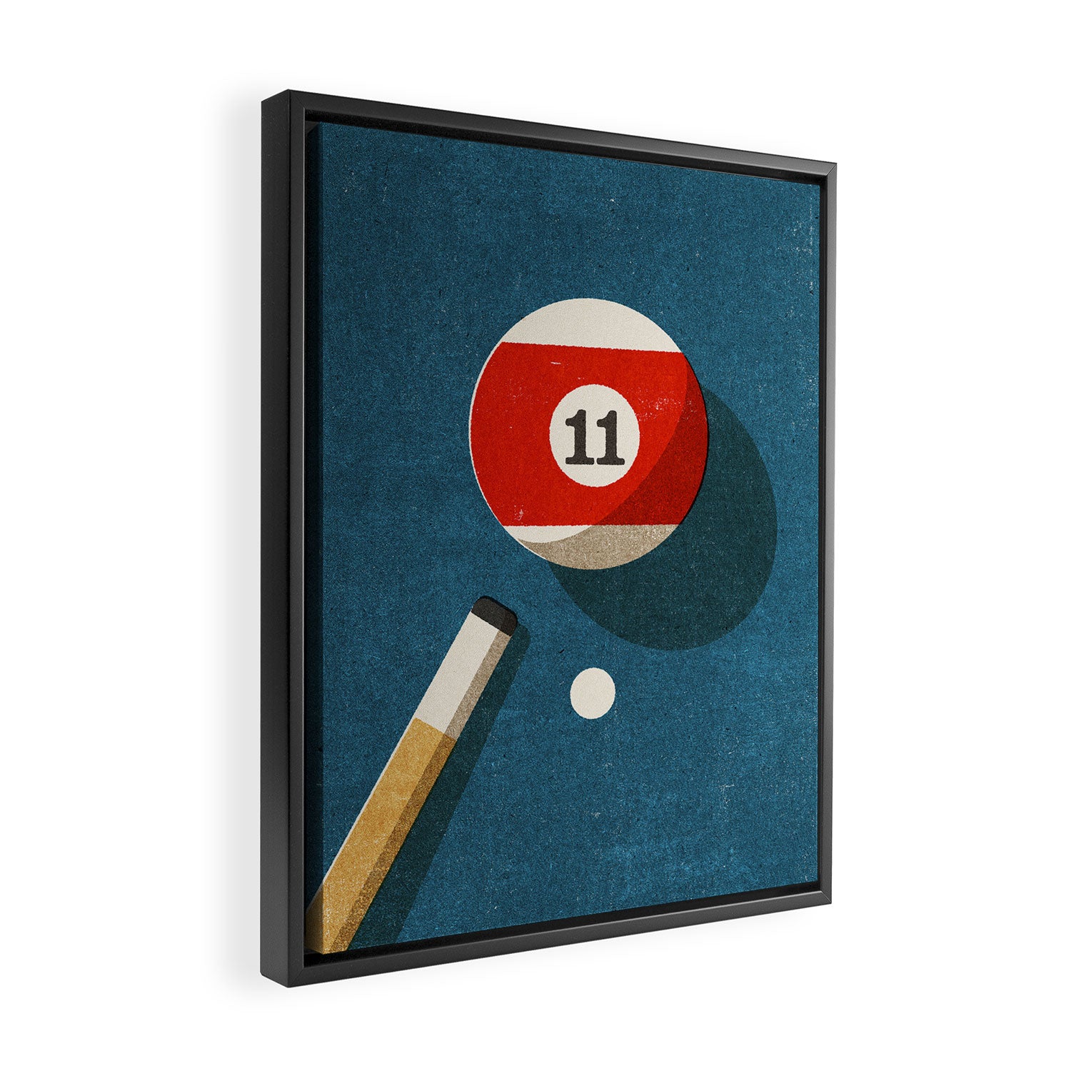 BILLIARDS / Ball 11 Framed Canvas Print Gallery Image 2