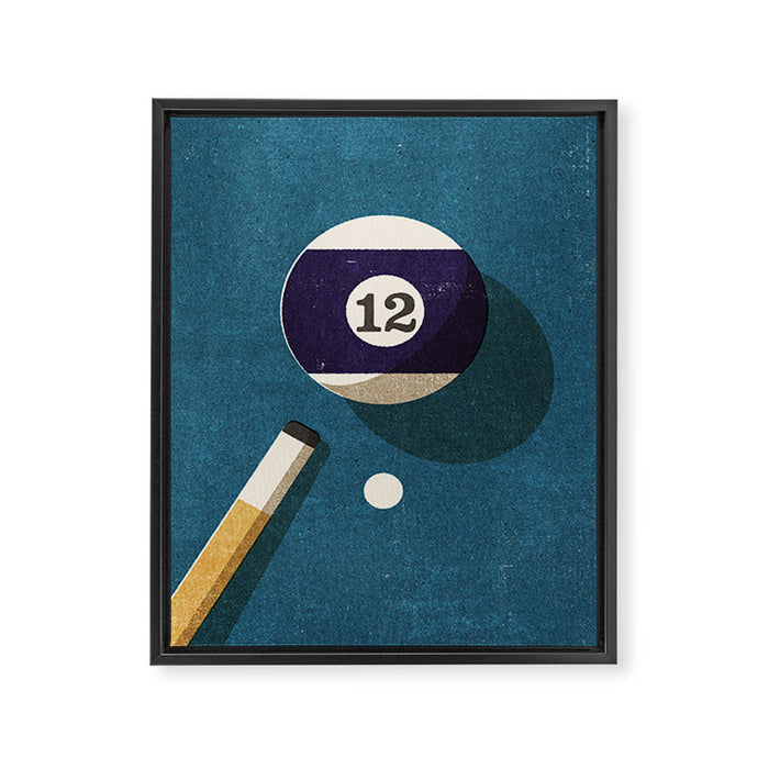 BILLIARDS / Ball 12 Framed Canvas Print Gallery Image 1