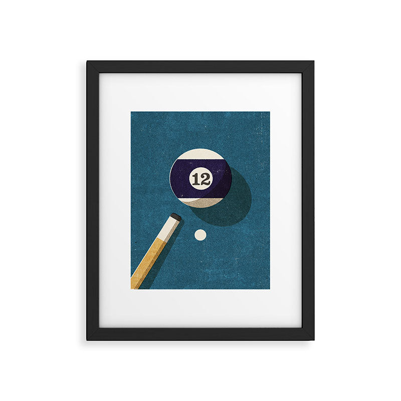 BILLIARDS / Ball 12 Framed Art Print Gallery Image 5